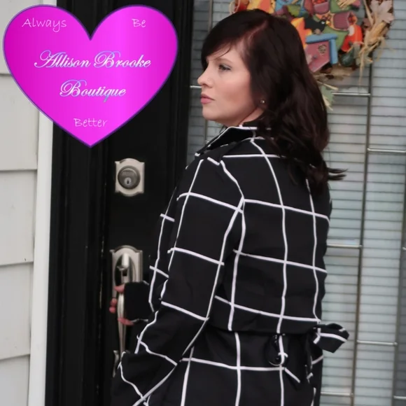 Plaid Tie Front Jacket - Picture 6 of 9